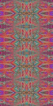 Fractodome Fractal Seamless Patterns Stock Illustration
