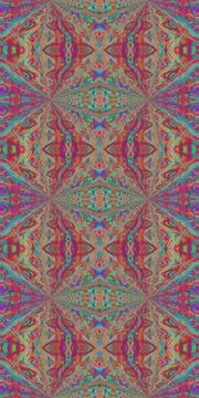 Fractodome Fractal Seamless Patterns Stock Illustration