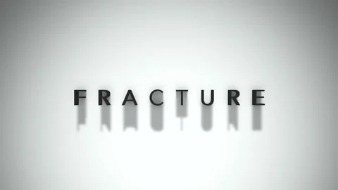 Fracture 3D title animation matte black text on a white background Stock Footage 300717376
