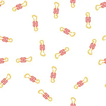Fracture bone treatment vector seamless pattern Illustrazione stock