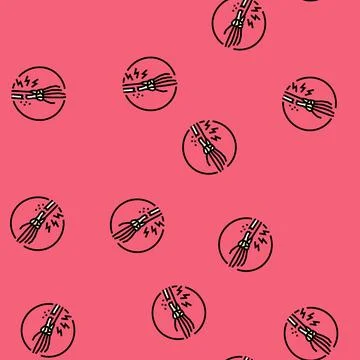 Fracture forearm bones osteoporosis vector seamless pattern イラスト素材