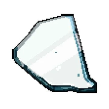 Fracture glass broken shard pixel art vector illustration Ilustración de archivo