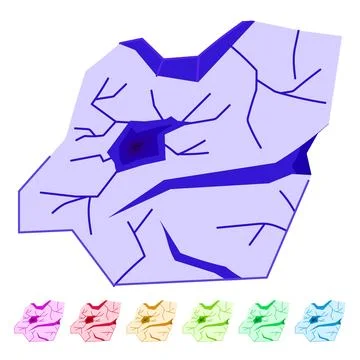 Fracture ice crack vector cartoon graphic Illustrazione stock