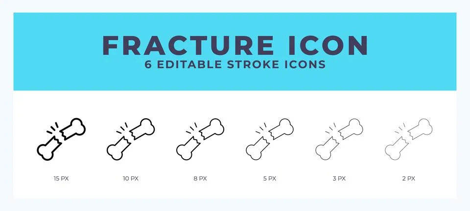 Fracture icon vector illustration. With editable stroke for web. App and more Stock Illustration