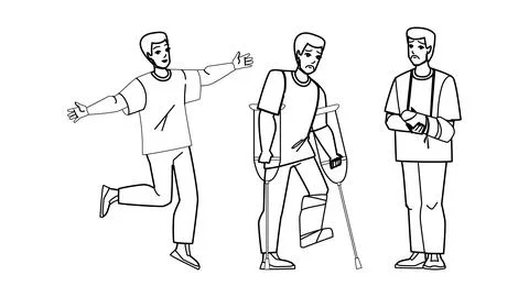 Fracture man vector Stock Illustration