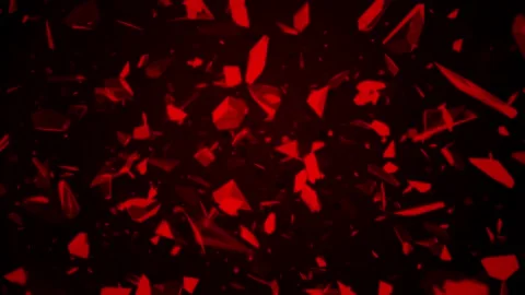 Fracture pieces abstract red background Stock Footage 201008439