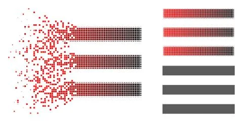 Fractured Dot Halftone Menu Icon Illustrazione stock