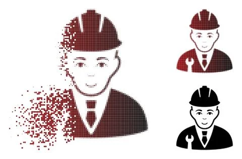 Fractured Dotted Halftone Developer Icon イラスト素材