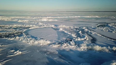 Fractured ice sheet Stock Footage 86673877