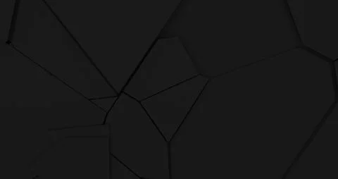 Fractured matt black background - 3D graphics render Stock Illustration