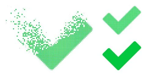 Fractured Pixelated and Original True Icon Illustrazione stock