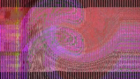 Fractured Spectrum: A digitally corrupted scene featuring a swirling vortex of Stock Footage 312889584