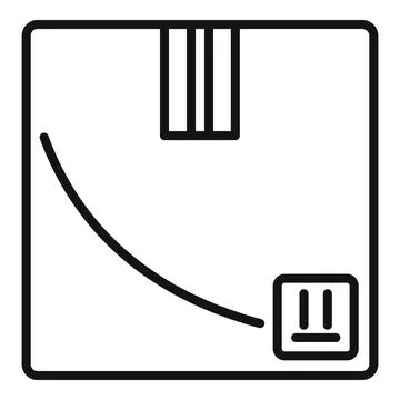 Fragile box icon outline vector. Delivery package Stock Illustration