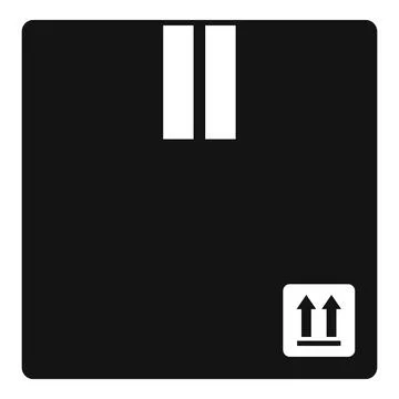 Fragile box icon simple vector. Delivery package Stock Illustration