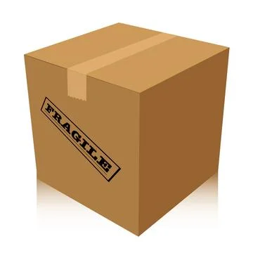 Fragile box. Illustrazione stock