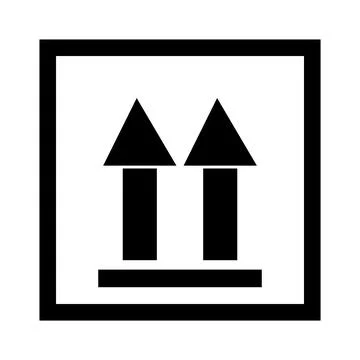 Fragile flat icon 库存插图