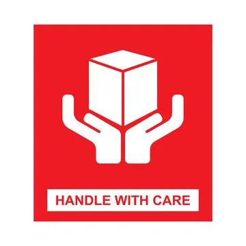 Fragile flat icon 库存插图
