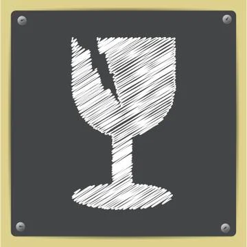 Fragile icon Stock Illustration