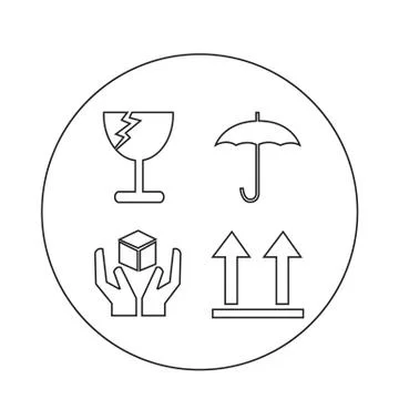 Fragile icon Stock Illustration