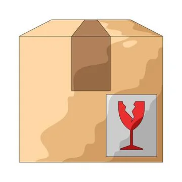 Fragile package illustration Illustration