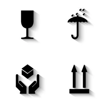 Fragile package symbol Stock Illustration