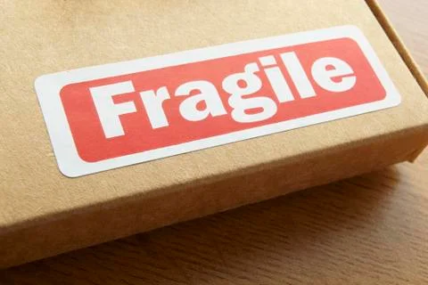 Fragile parcel for despatch 스톡 사진
