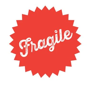 Fragile stamp on white Stock Illustration