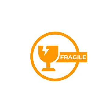 Fragile sticker, vector sign Stock Illustration