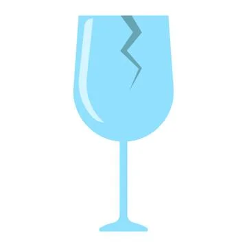 Fragile symbol flat icon, logistic and delivery イラスト素材
