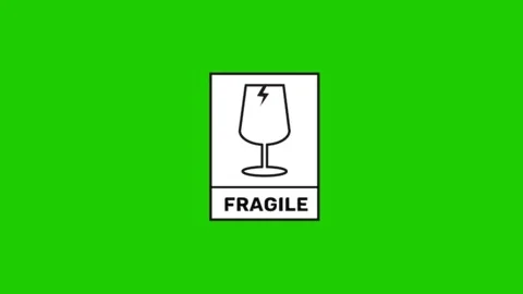 Fragile Warning Logo Animation Pack Stock Footage 341079077