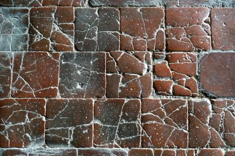 Fragment of ancient road surface Stock Photos