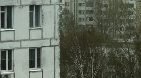 Fragment of apartment building Stock Footage 43277019