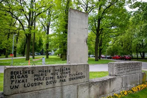 Fragment of Berlin wall Stock Photos