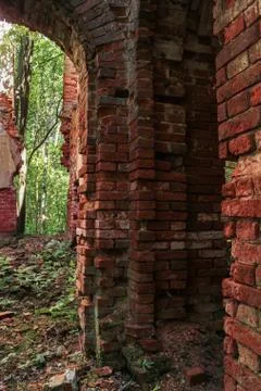 Fragment of the brick wall. Stock Photos