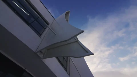Fragment of building facade with sharp edges and clean lines Видео 290519055