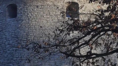 Fragment of the castle tower. Stock Footage 92741205