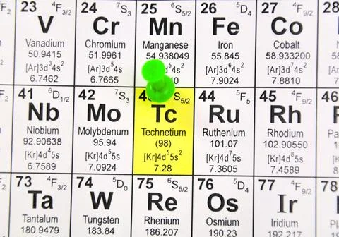 The fragment of chemical table Foto stock