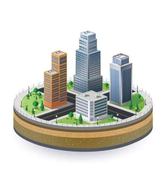 Fragment of the city Stock Illustration