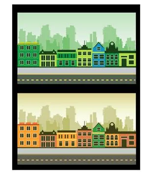 Fragment of the city Stock Illustration