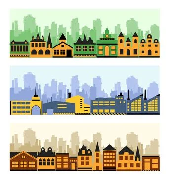 Fragment of the city Stock Illustration