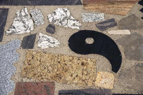 Fragment of colored paving slabs Stock Photos