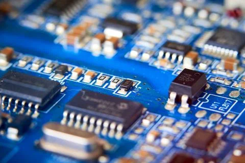 Fragment of a computer circuit board Foto stock