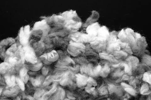 Fragment of a crocheted circle from melange threads based on a plastic canvas Stock Photos
