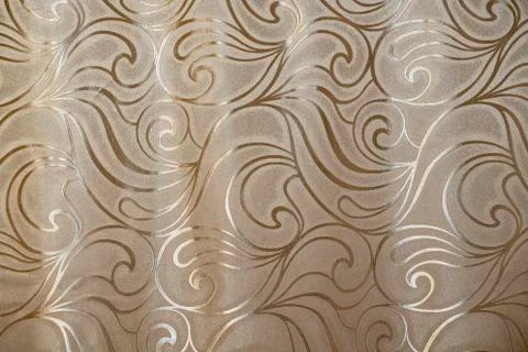 Fragment of the curtain close-up. material. pattern Stock Photos
