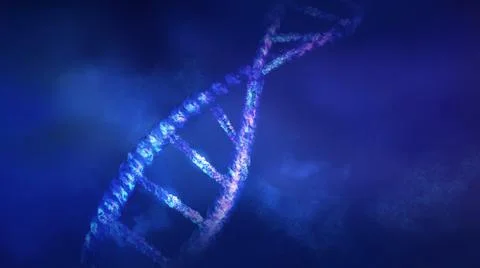 Fragment of DNA double helix structure model, 3D render. イラスト素材