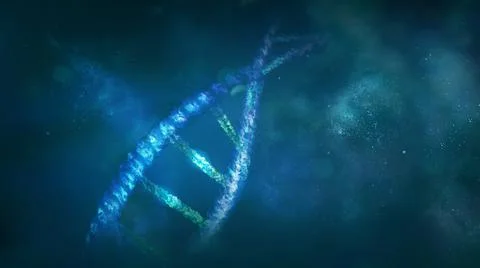 Fragment of double helix structure DNA model, 3D render. イラスト素材