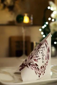 Fragment of the festive table Stock Photos