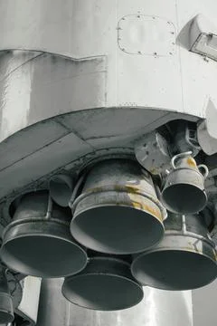 Fragment of the first space rocket. Stock Photos
