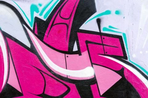 Fragment of graffiti on wall Stock Illustration