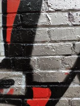 Fragment of graffiti on the wall Stock Photos